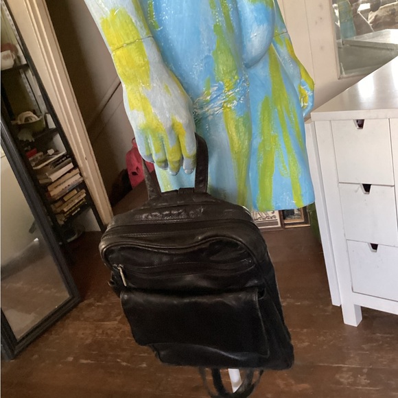 Vintage unisex leather backpack main image 5